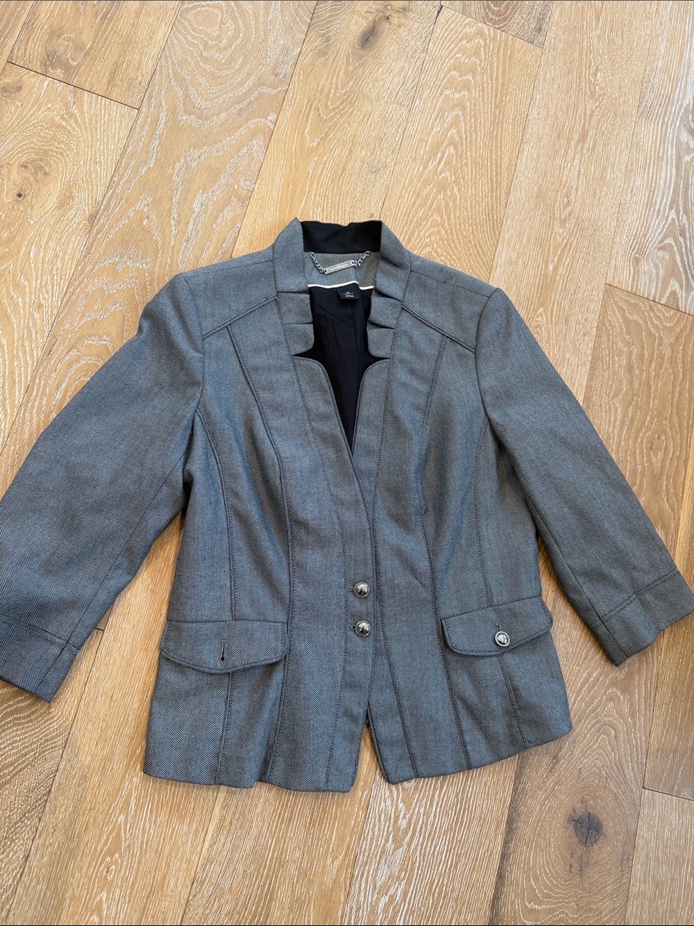 White House Black Market Peplum Blazer Size 12 - Picture 1 of 7